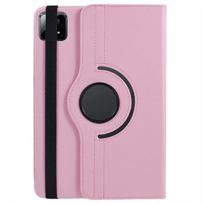For Xiaomi Pad 6S Pro 12.4 Case Rotating Stand PU Leather+PC Tablet Cover with Elastic Band