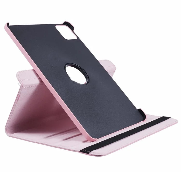 For Xiaomi Pad 6S Pro 12.4 Case Rotating Stand PU Leather+PC Tablet Cover with Elastic Band