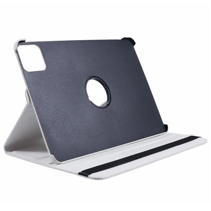 For Xiaomi Pad 6S Pro 12.4 Case Rotating Stand PU Leather+PC Tablet Cover with Elastic Band