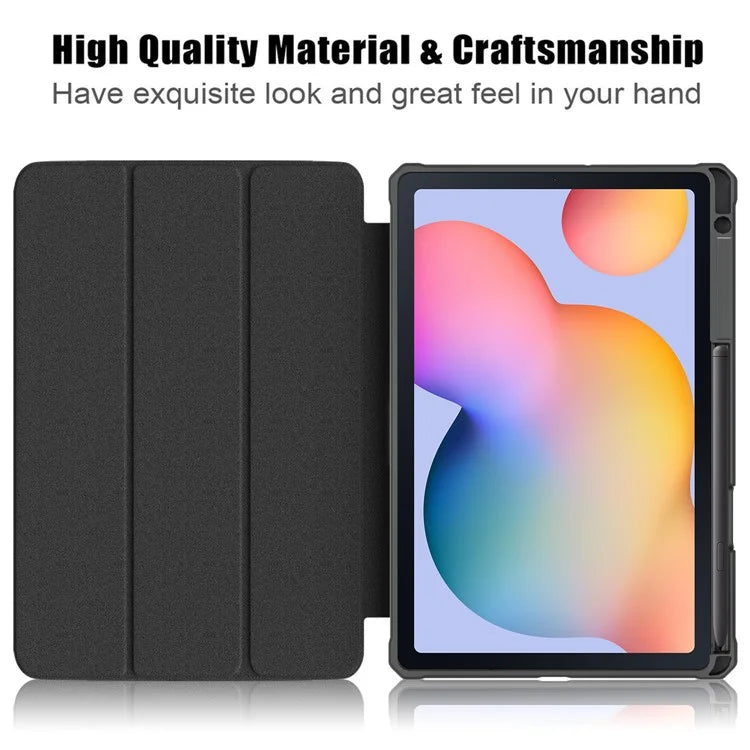 For Samsung Galaxy Tab S6 Lite (2020) P610 P615 / (2022) P613 P619 / (2024) P620 P625 Case Tri-fold Stand PU Leather Smart Cover