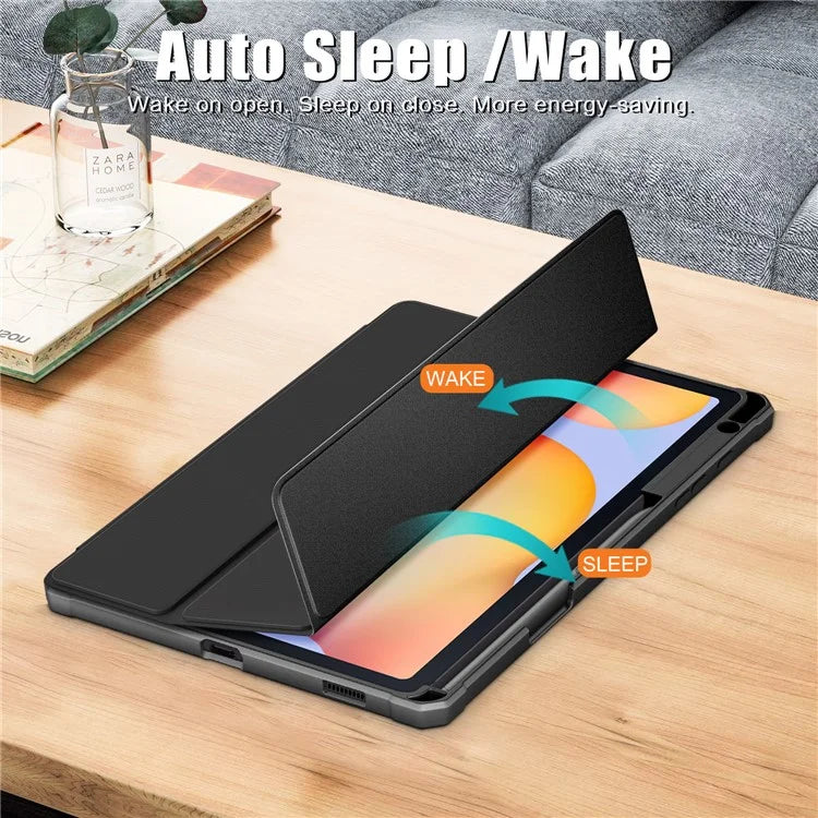 For Samsung Galaxy Tab S6 Lite (2020) P610 P615 / (2022) P613 P619 / (2024) P620 P625 Case Tri-fold Stand PU Leather Smart Cover