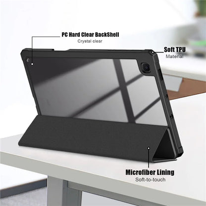 For Samsung Galaxy Tab S6 Lite (2020) P610 P615 / (2022) P613 P619 / (2024) P620 P625 Case Tri-fold Stand PU Leather Smart Cover