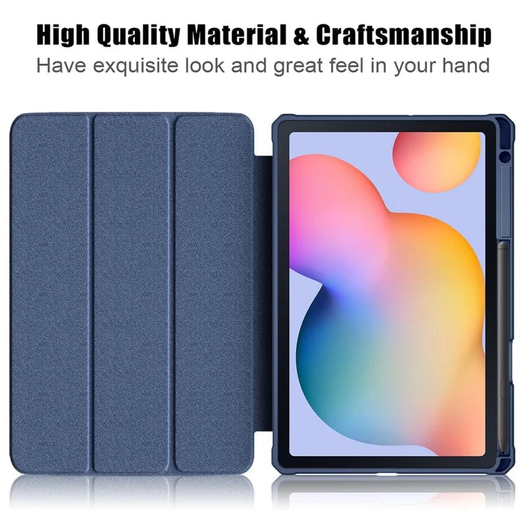 For Samsung Galaxy Tab S6 Lite (2020) P610 P615 / (2022) P613 P619 / (2024) P620 P625 Case Tri-fold Stand PU Leather Smart Cover