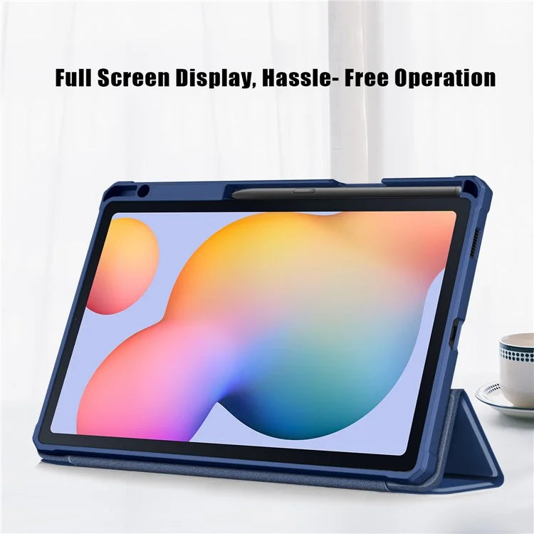 For Samsung Galaxy Tab S6 Lite (2020) P610 P615 / (2022) P613 P619 / (2024) P620 P625 Case Tri-fold Stand PU Leather Smart Cover