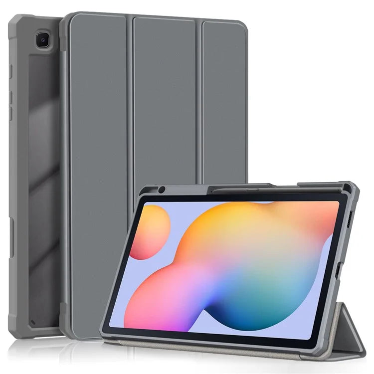 For Samsung Galaxy Tab S6 Lite (2020) P610 P615 / (2022) P613 P619 / (2024) P620 P625 Case Tri-fold Stand PU Leather Smart Cover