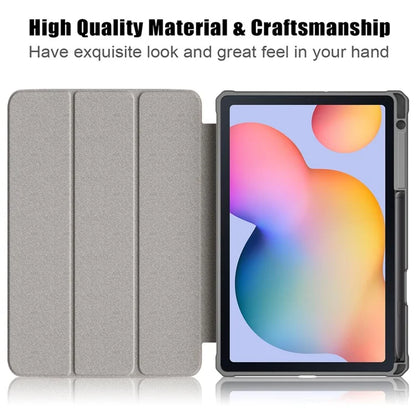 For Samsung Galaxy Tab S6 Lite (2020) P610 P615 / (2022) P613 P619 / (2024) P620 P625 Case Tri-fold Stand PU Leather Smart Cover