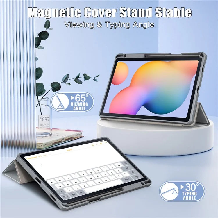 For Samsung Galaxy Tab S6 Lite (2020) P610 P615 / (2022) P613 P619 / (2024) P620 P625 Case Tri-fold Stand PU Leather Smart Cover