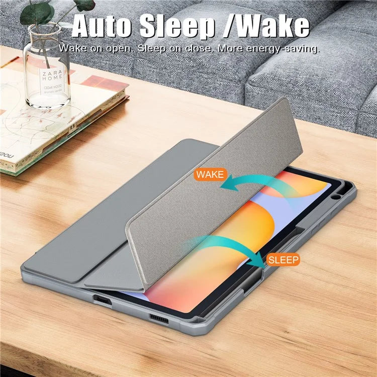 For Samsung Galaxy Tab S6 Lite (2020) P610 P615 / (2022) P613 P619 / (2024) P620 P625 Case Tri-fold Stand PU Leather Smart Cover