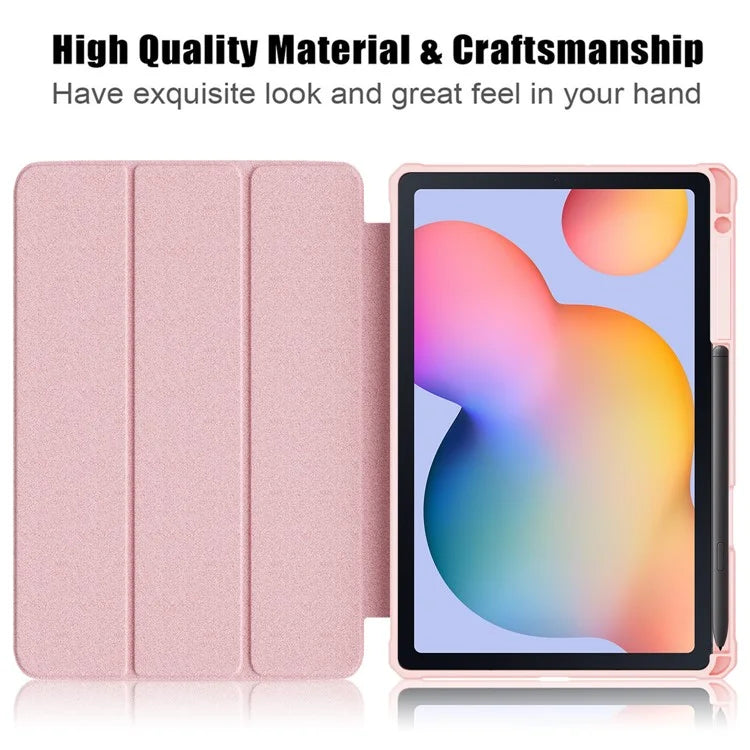 For Samsung Galaxy Tab S6 Lite (2020) P610 P615 / (2022) P613 P619 / (2024) P620 P625 Case Tri-fold Stand PU Leather Smart Cover