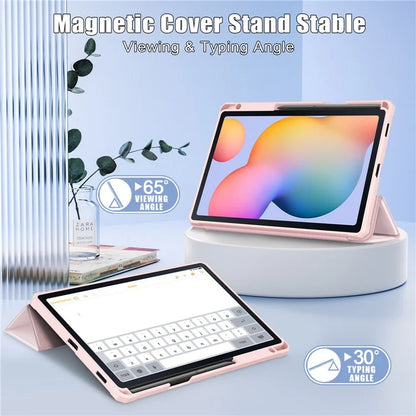 For Samsung Galaxy Tab S6 Lite (2020) P610 P615 / (2022) P613 P619 / (2024) P620 P625 Case Tri-fold Stand PU Leather Smart Cover