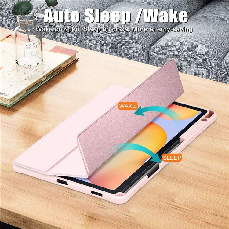 For Samsung Galaxy Tab S6 Lite (2020) P610 P615 / (2022) P613 P619 / (2024) P620 P625 Case Tri-fold Stand PU Leather Smart Cover