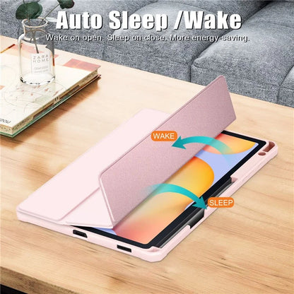 For Samsung Galaxy Tab S6 Lite (2020) P610 P615 / (2022) P613 P619 / (2024) P620 P625 Case Tri-fold Stand PU Leather Smart Cover