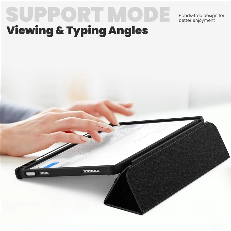 For iPad 10.9 (2022) Leather Case Tablet Stand Cover with Auto Wake / Sleep