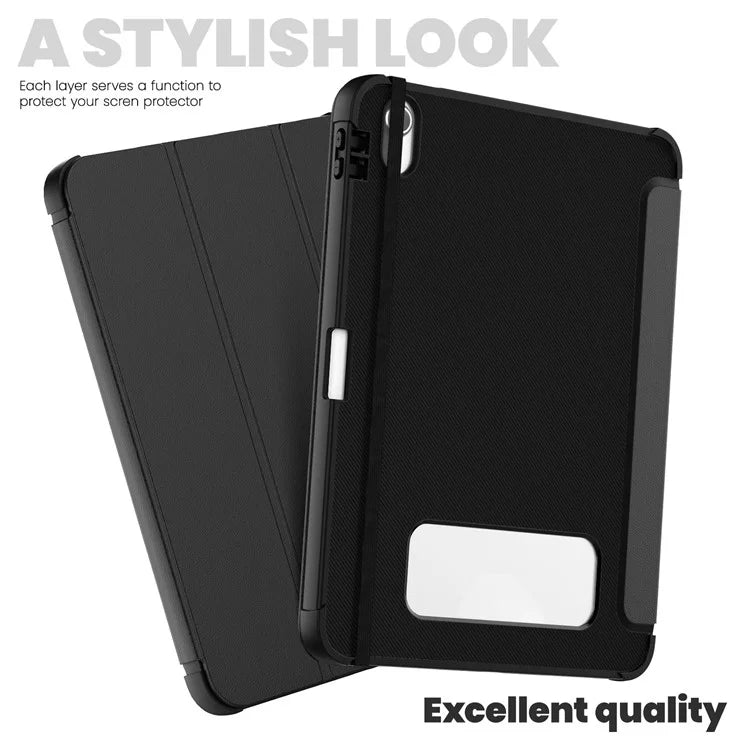 For iPad 10.9 (2022) Leather Case Tablet Stand Cover with Auto Wake / Sleep