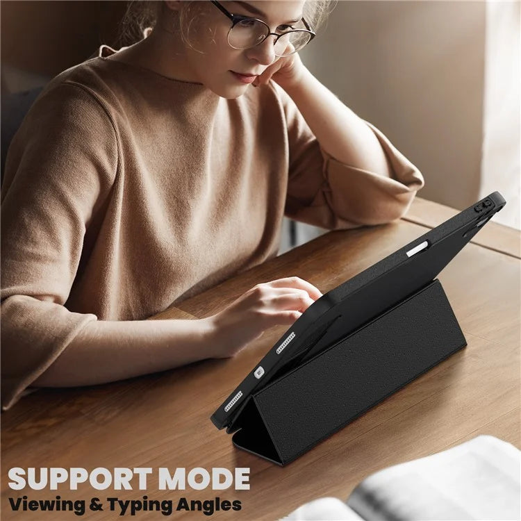 For iPad 10.9 (2022) Leather Case Tablet Stand Cover with Auto Wake / Sleep