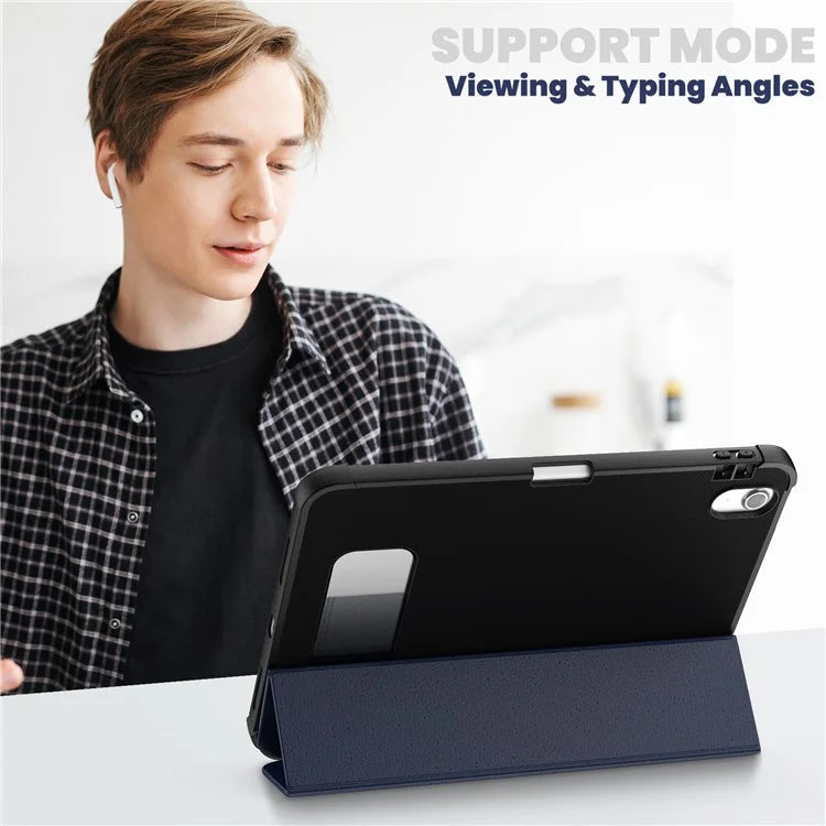 For iPad 10.9 (2022) Leather Case Tablet Stand Cover with Auto Wake / Sleep