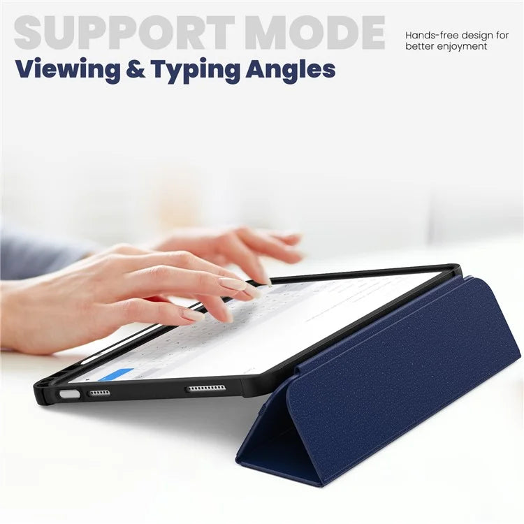 For iPad 10.9 (2022) Leather Case Tablet Stand Cover with Auto Wake / Sleep
