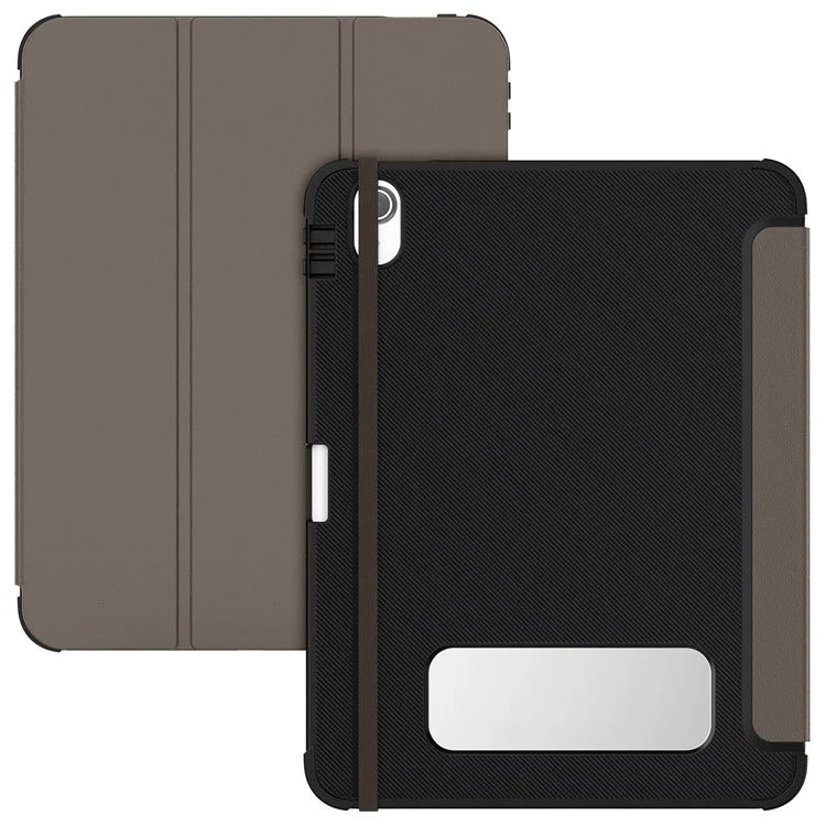 For iPad 10.9 (2022) Leather Case Tablet Stand Cover with Auto Wake / Sleep
