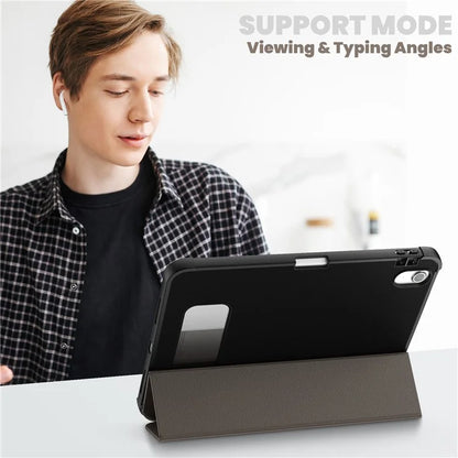 For iPad 10.9 (2022) Leather Case Tablet Stand Cover with Auto Wake / Sleep