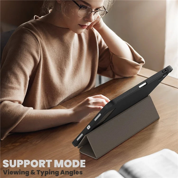 For iPad 10.9 (2022) Leather Case Tablet Stand Cover with Auto Wake / Sleep