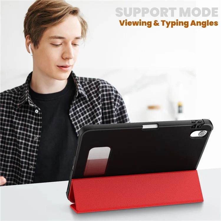 For iPad 10.9 (2022) Leather Case Tablet Stand Cover with Auto Wake / Sleep