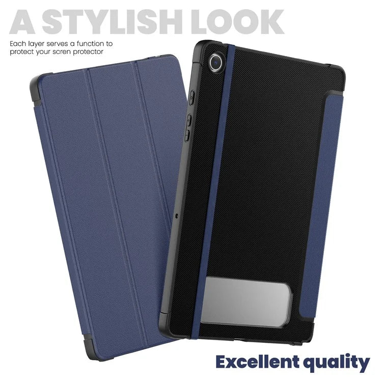 For Samsung Galaxy Tab A9+ SM-X210 / X216 / X218 Case Leather+TPU Stand Tablet Cover with Auto Wake / Sleep