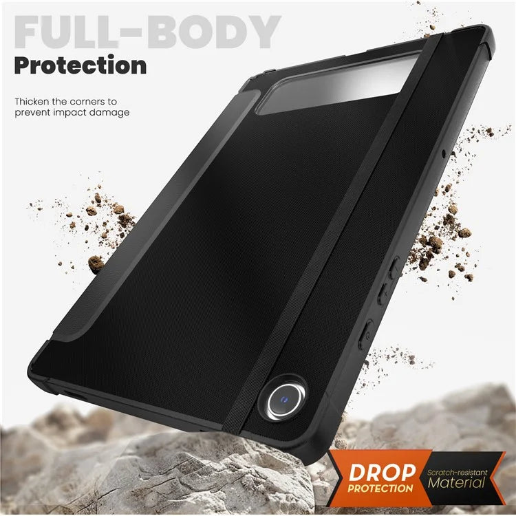 For Samsung Galaxy Tab A9+ SM-X210 / X216 / X218 Case Leather+TPU Stand Tablet Cover with Auto Wake / Sleep
