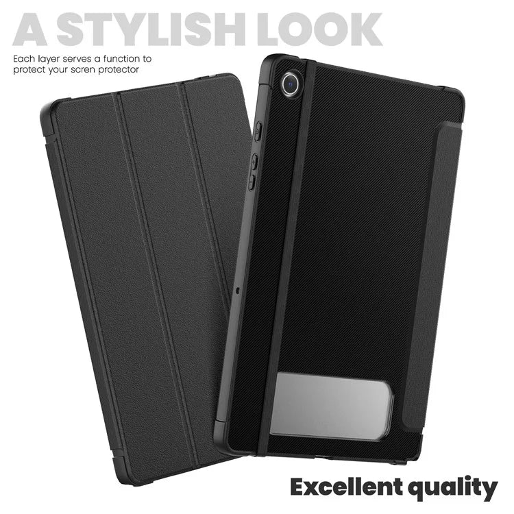 For Samsung Galaxy Tab A9+ SM-X210 / X216 / X218 Case Leather+TPU Stand Tablet Cover with Auto Wake / Sleep