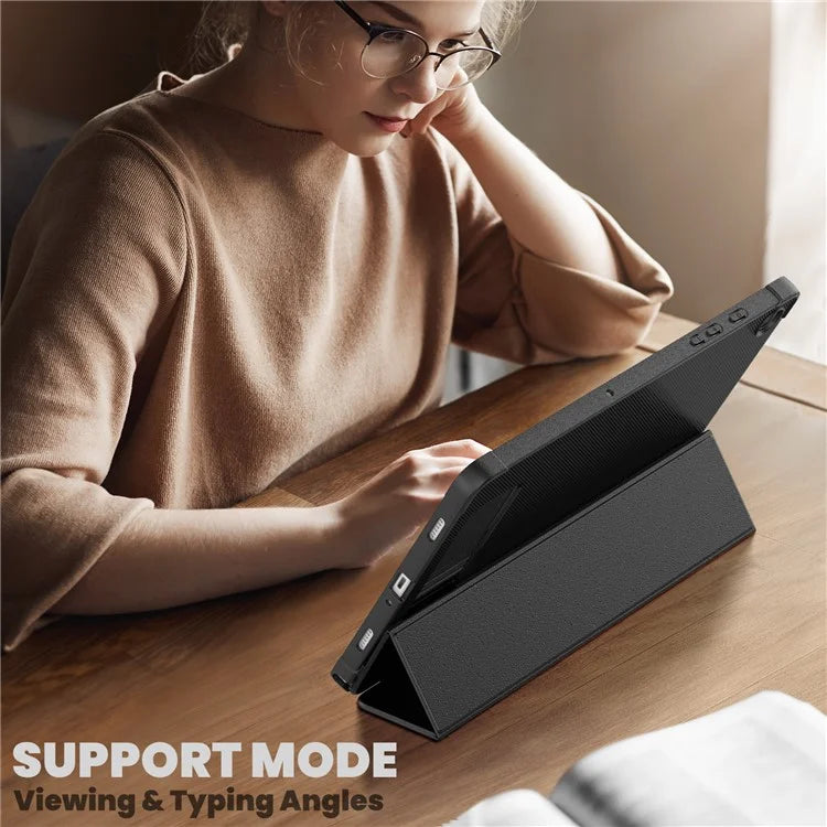 For Samsung Galaxy Tab A9+ SM-X210 / X216 / X218 Case Leather+TPU Stand Tablet Cover with Auto Wake / Sleep