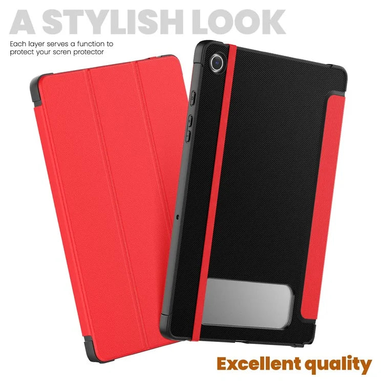 For Samsung Galaxy Tab A9+ SM-X210 / X216 / X218 Case Leather+TPU Stand Tablet Cover with Auto Wake / Sleep