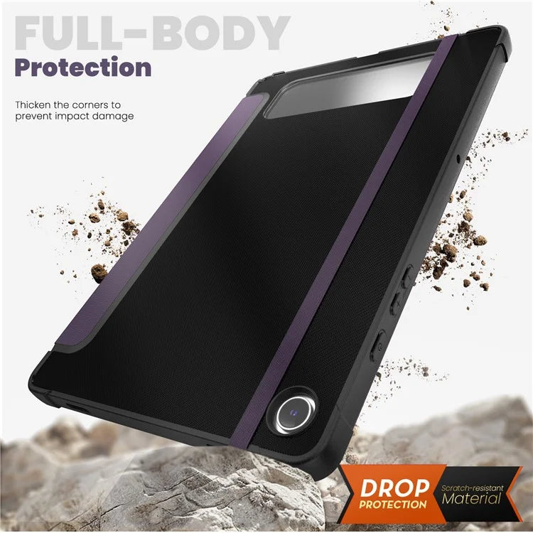 For Samsung Galaxy Tab A9+ SM-X210 / X216 / X218 Case Leather+TPU Stand Tablet Cover with Auto Wake / Sleep