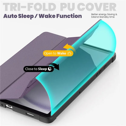 For Samsung Galaxy Tab A9+ SM-X210 / X216 / X218 Case Leather+TPU Stand Tablet Cover with Auto Wake / Sleep