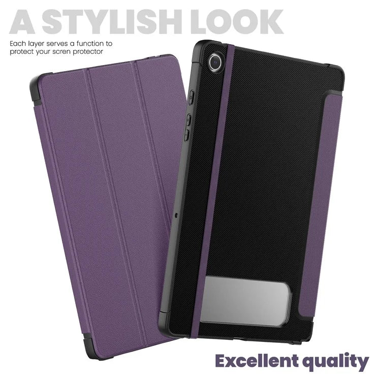 For Samsung Galaxy Tab A9+ SM-X210 / X216 / X218 Case Leather+TPU Stand Tablet Cover with Auto Wake / Sleep