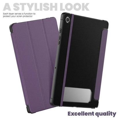 For Samsung Galaxy Tab A9+ SM-X210 / X216 / X218 Case Leather+TPU Stand Tablet Cover with Auto Wake / Sleep