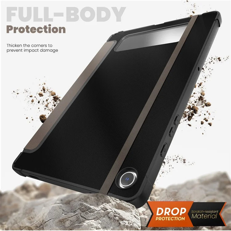 For Samsung Galaxy Tab A9+ SM-X210 / X216 / X218 Case Leather+TPU Stand Tablet Cover with Auto Wake / Sleep