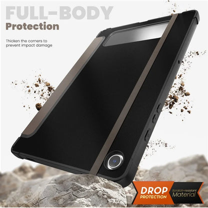 For Samsung Galaxy Tab A9+ SM-X210 / X216 / X218 Case Leather+TPU Stand Tablet Cover with Auto Wake / Sleep