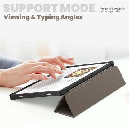 For Samsung Galaxy Tab A9+ SM-X210 / X216 / X218 Case Leather+TPU Stand Tablet Cover with Auto Wake / Sleep
