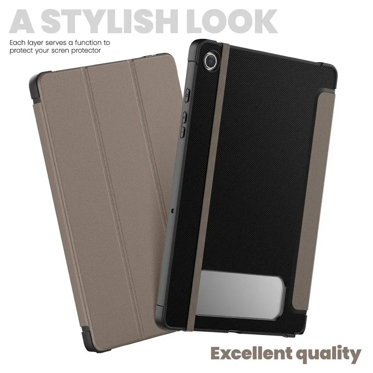 For Samsung Galaxy Tab A9+ SM-X210 / X216 / X218 Case Leather+TPU Stand Tablet Cover with Auto Wake / Sleep