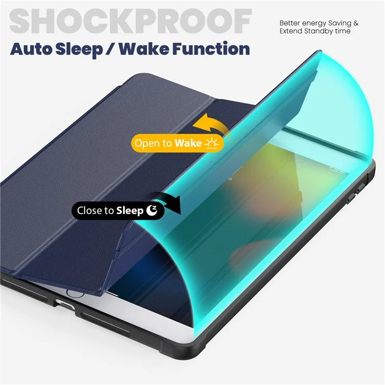 For iPad 10.2 (2021) / (2019) / (2020) / iPad Pro 10.5-inch (2017) / Air 10.5 inch (2019) Leather Case Tablet Cover with Auto Wake / Sleep