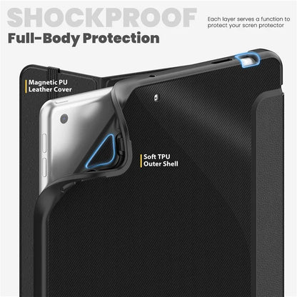 For iPad 10.2 (2021) / (2019) / (2020) / iPad Pro 10.5-inch (2017) / Air 10.5 inch (2019) Leather Case Tablet Cover with Auto Wake / Sleep