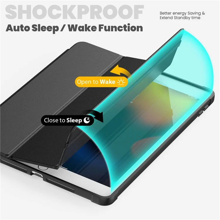 For iPad 10.2 (2021) / (2019) / (2020) / iPad Pro 10.5-inch (2017) / Air 10.5 inch (2019) Leather Case Tablet Cover with Auto Wake / Sleep