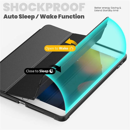 For iPad 10.2 (2021) / (2019) / (2020) / iPad Pro 10.5-inch (2017) / Air 10.5 inch (2019) Leather Case Tablet Cover with Auto Wake / Sleep