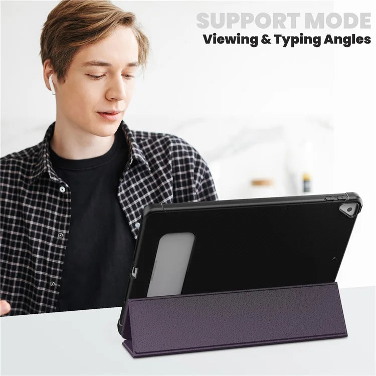 For iPad 10.2 (2021) / (2019) / (2020) / iPad Pro 10.5-inch (2017) / Air 10.5 inch (2019) Leather Case Tablet Cover with Auto Wake / Sleep