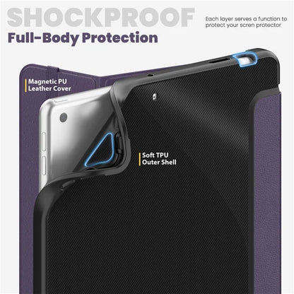 For iPad 10.2 (2021) / (2019) / (2020) / iPad Pro 10.5-inch (2017) / Air 10.5 inch (2019) Leather Case Tablet Cover with Auto Wake / Sleep