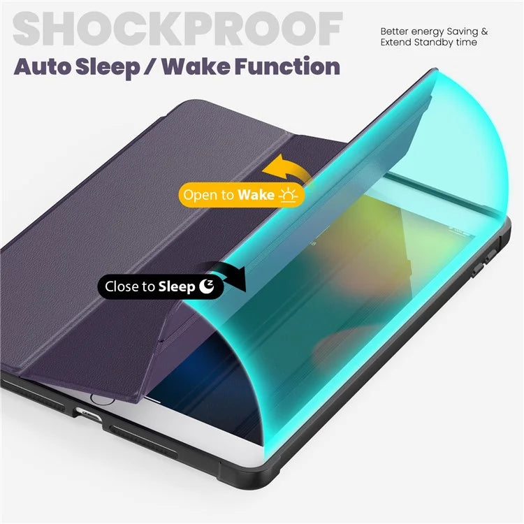 For iPad 10.2 (2021) / (2019) / (2020) / iPad Pro 10.5-inch (2017) / Air 10.5 inch (2019) Leather Case Tablet Cover with Auto Wake / Sleep