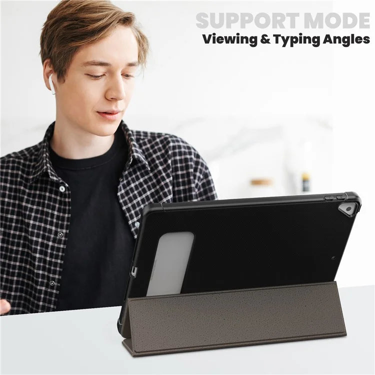 For iPad 10.2 (2021) / (2019) / (2020) / iPad Pro 10.5-inch (2017) / Air 10.5 inch (2019) Leather Case Tablet Cover with Auto Wake / Sleep