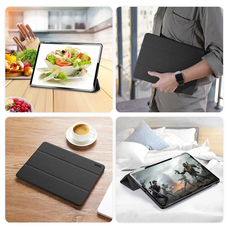 DUX DUCIS Domo Series for Xiaomi Redmi Pad Pro / Redmi Pad Pro 5G / Poco Pad Tablet Case Tri-Fold Stand Leather Shell with Pencil Holder
