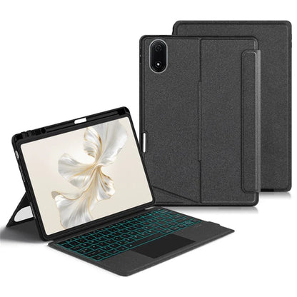 For Honor Pad 9 Pro Case Stand Leather Tablet Cover with Backlight Bluetooth Keyboard
