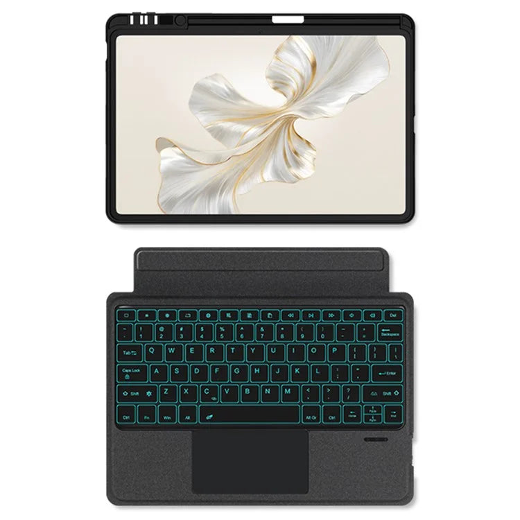 For Honor Pad 9 Pro Case Stand Leather Tablet Cover with Backlight Bluetooth Keyboard