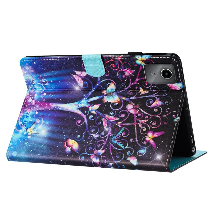 For Lenovo Tab M11 / Xiaoxin Pad 11 2024 PU Leather Case Pattern Tablet Stand Cover with Card Slots